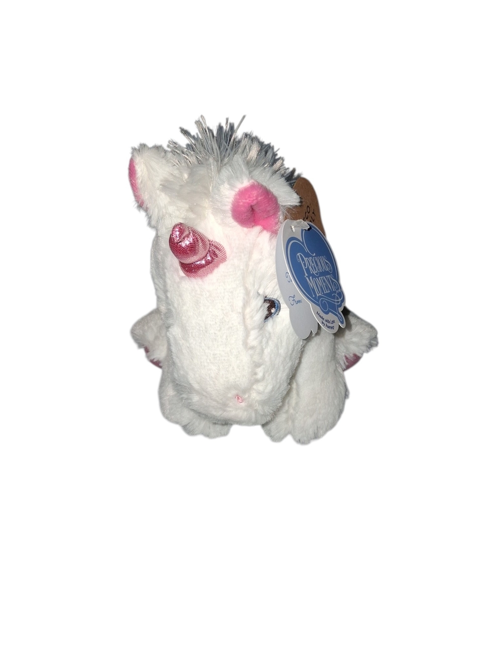 Precious Moments Plush White & Pink Unicorn for Small Pets